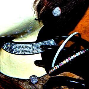 Flash Bling Glittery Glam Bangles, Earrings & Choker Lot